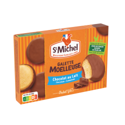 Galette moelleuse nappée chocolat au lait 180g - St Michel