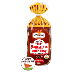 Sachet de 12 madeleines de Commercy au chocolat St Michel - 300g