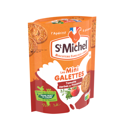 Mini Galettes tomate herbes de Provence 100g - St Michel