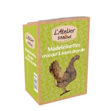 Madeleinettes chocolat éclats de pralin 150g - St Michel