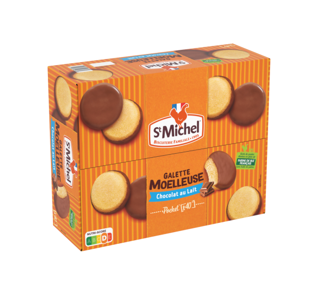 Galette moelleuse nappée chocolat au lait format familial (x40) 1200g